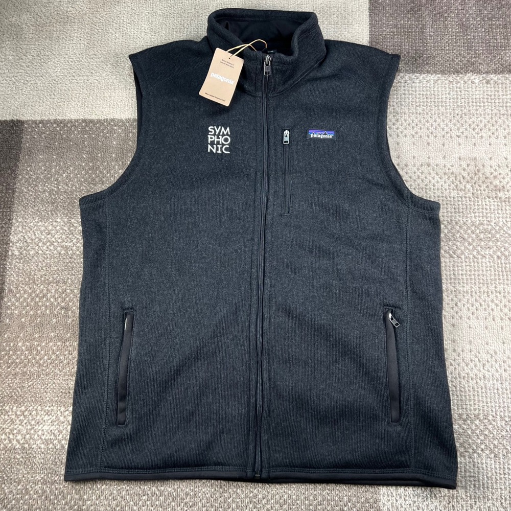 Patagonia Mens Better Sweater Vest Black 25882 Large NWT